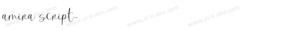 amira script字体转换